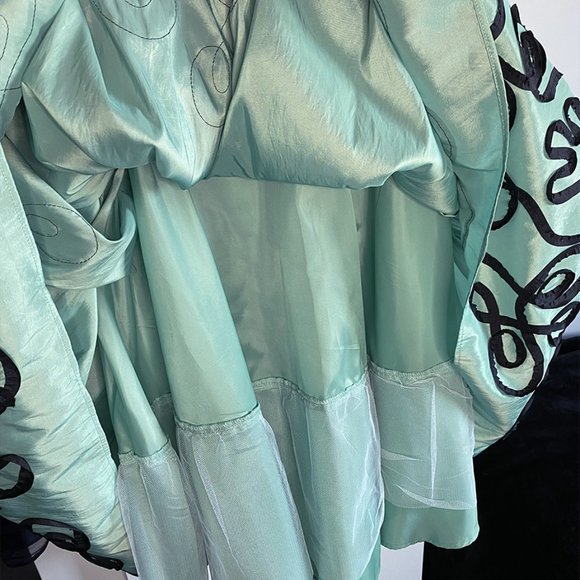 Dressbarn Black & Mint Dress - Size 4 - Picture 8 of 9